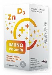 Apateka IMUNO Vitamín – vitamín C + D + zinok 60 kapsúl